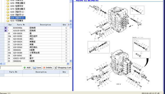 DOOSAN DX340 วาล์วบรรเทาเครื่องขุด, วาล์วควบคุมไฮดรอลิก K1002989A 410105-00575